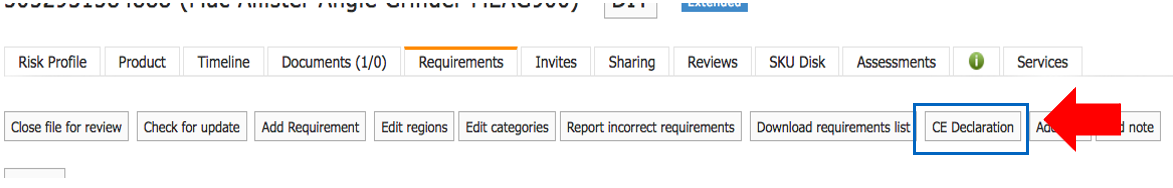 Requirements tab